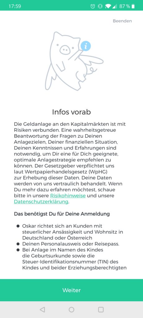 Weitere Infos zur Anmeldung